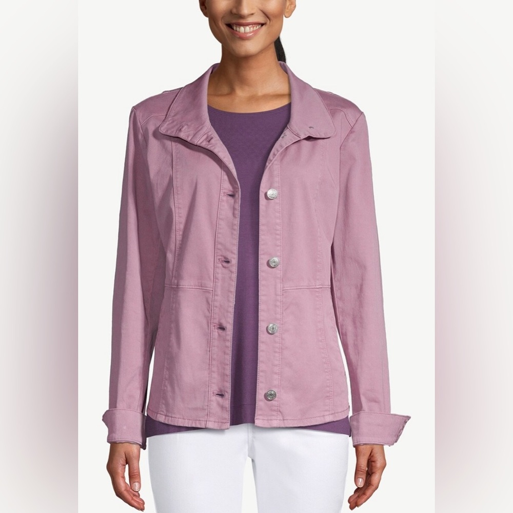 Chico’s Solid Twill Jacket, Size 12-14